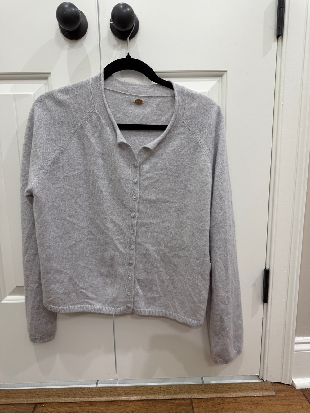 Altar'd State Light Gray Button-Front Women's Cardigan